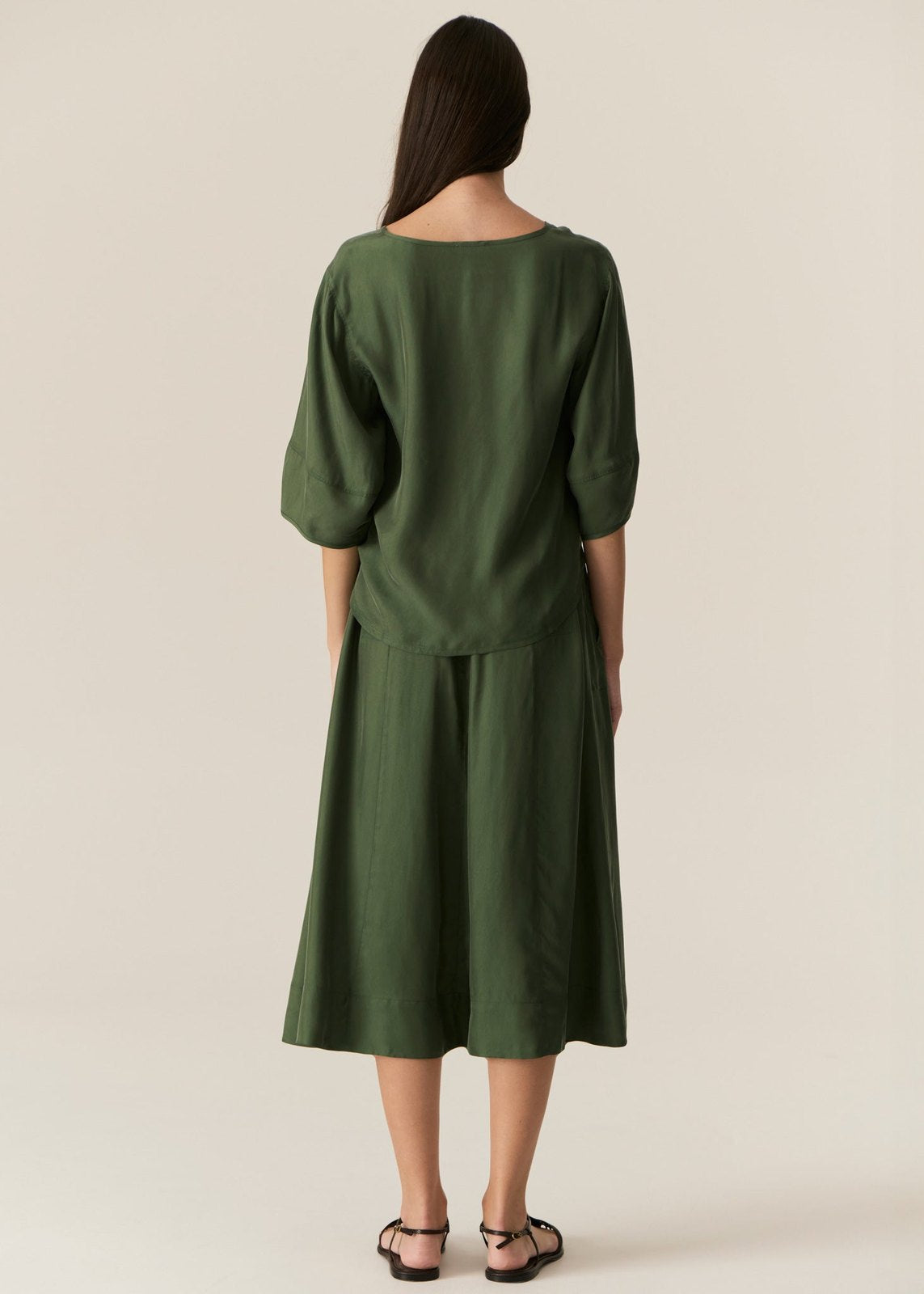 Pol Henri Tie Skirt Green