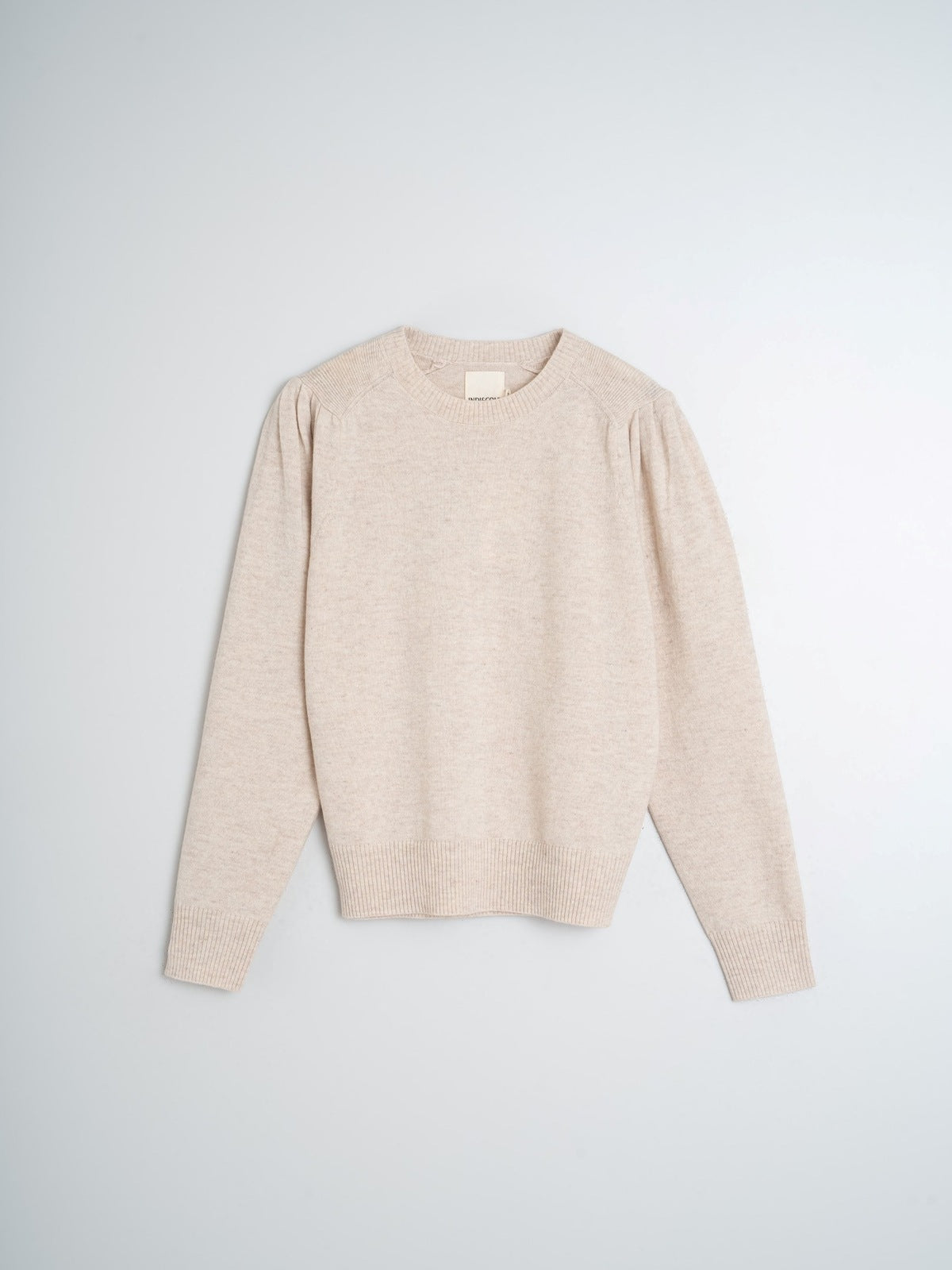 Indi & Cold RD125 Ribbed Detail Sweater Ecru