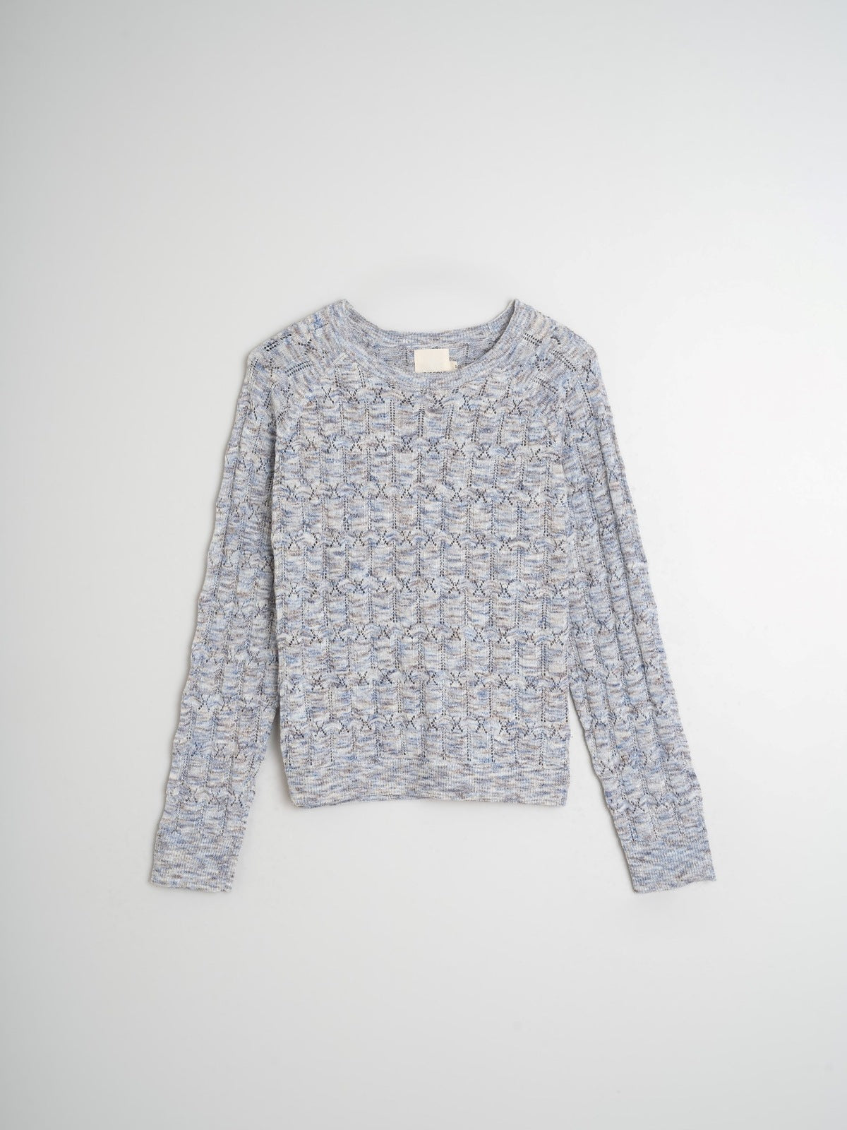 Indi & Cold RD466 Pointelle Knit Sweater Azul