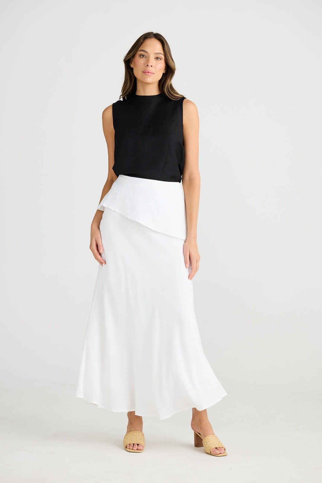 Shanty Kinley Skirt White Linen Blend