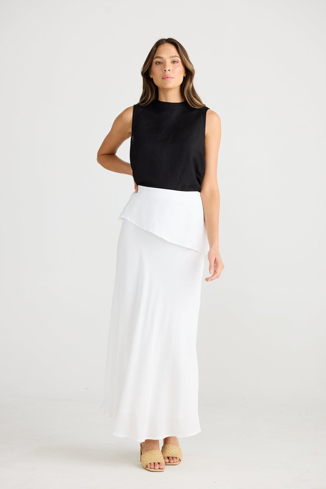 Shanty Kinley Skirt White Linen Blend