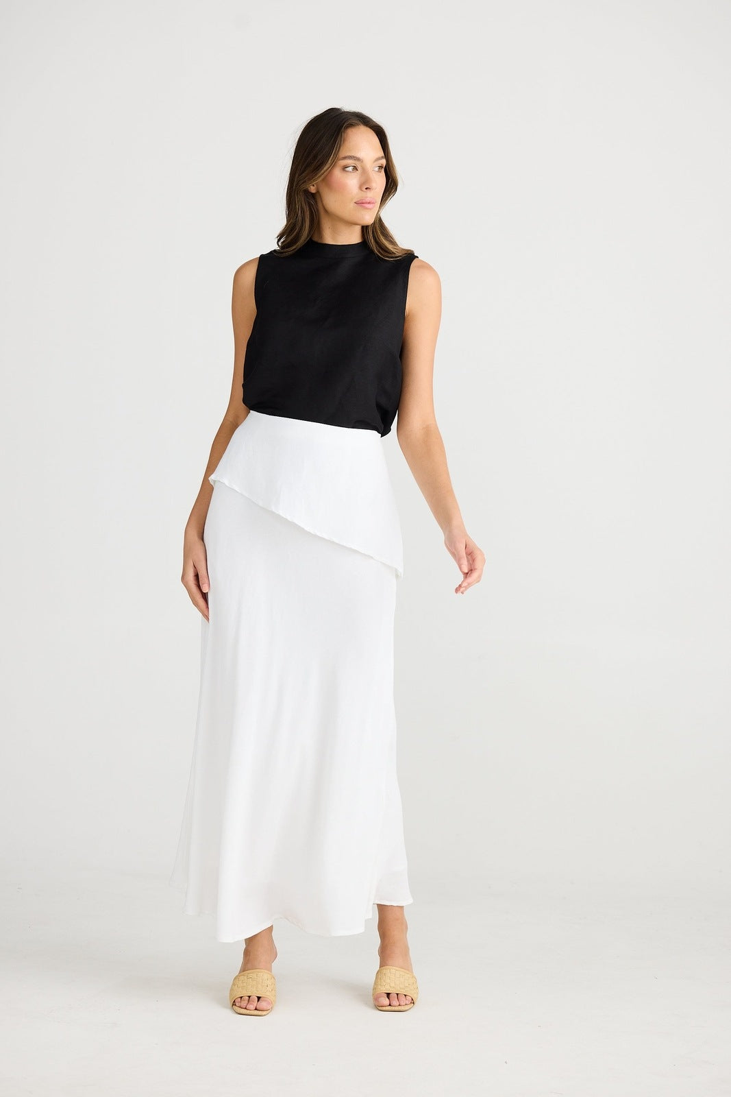 Shanty Kinley Skirt White Linen Blend