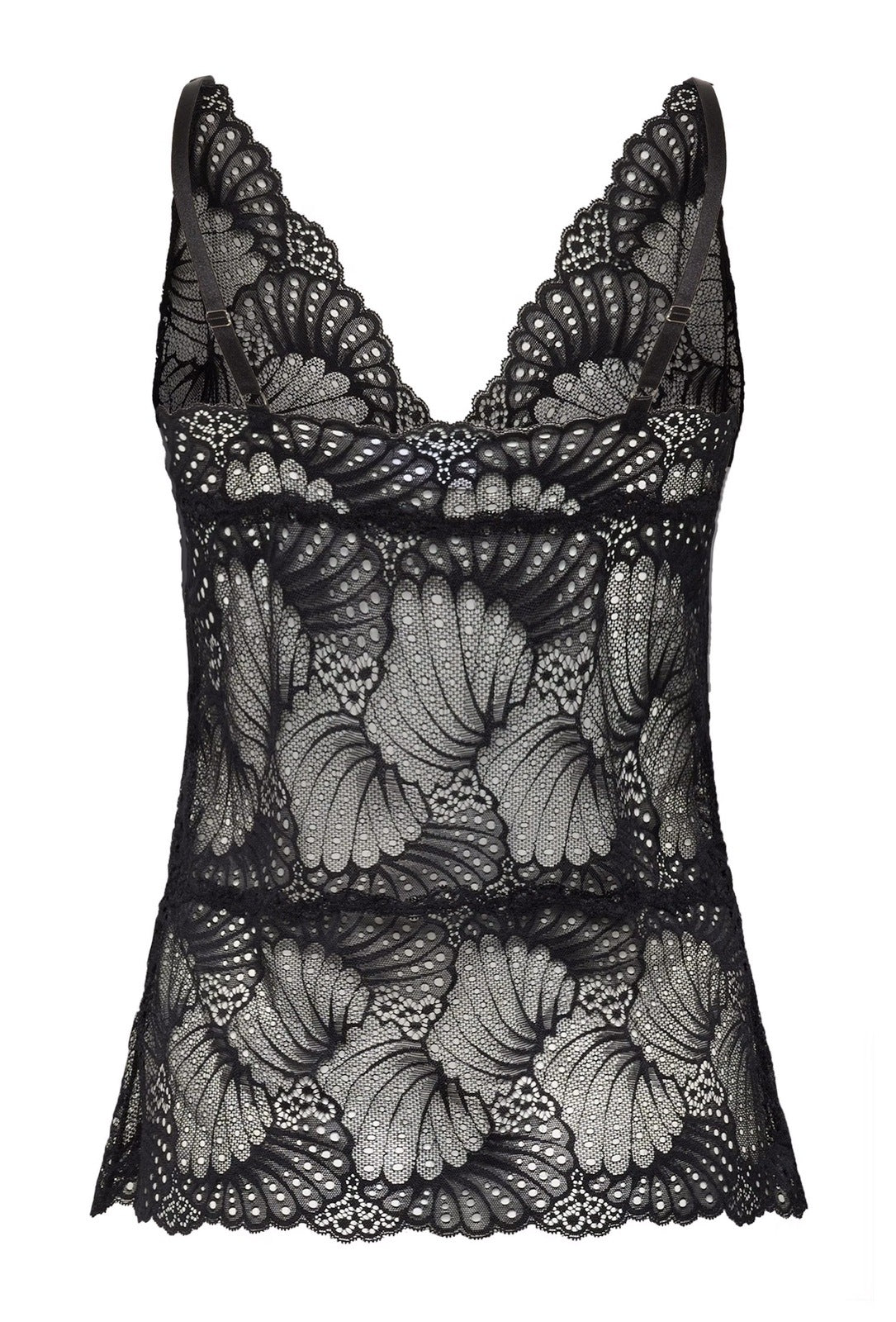 Saint Tropez Daisy Singlet Top Black