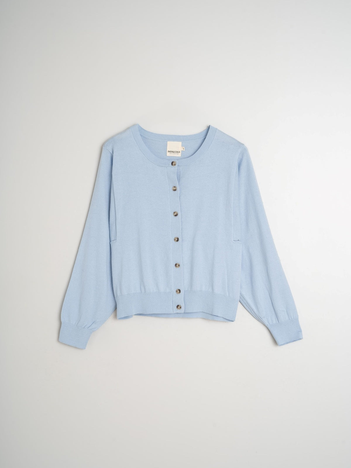 Indi & Cold TK471 Batwing Sleeve Knit Jacket Sky Blue Cielo