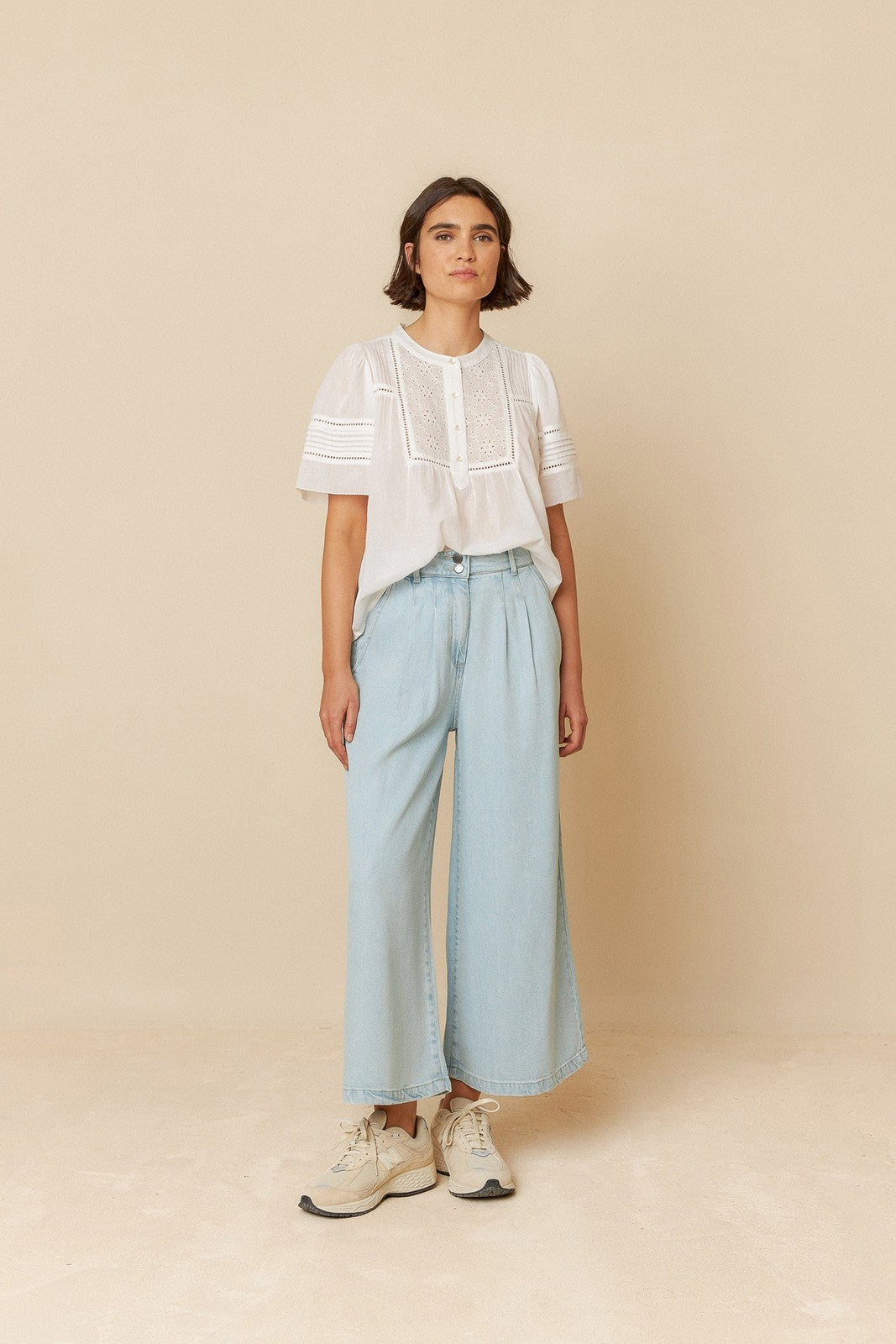 Indi & Cold VF107 Denim Effect Pants Tejano
