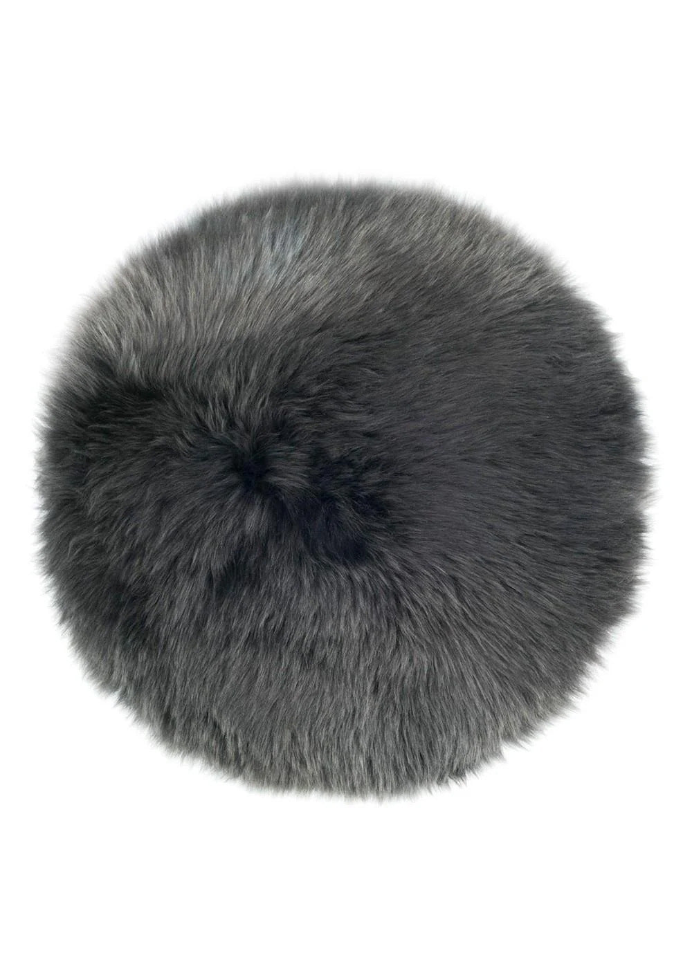 Fibre by Auskin Long Wool Plate Cushion Steel