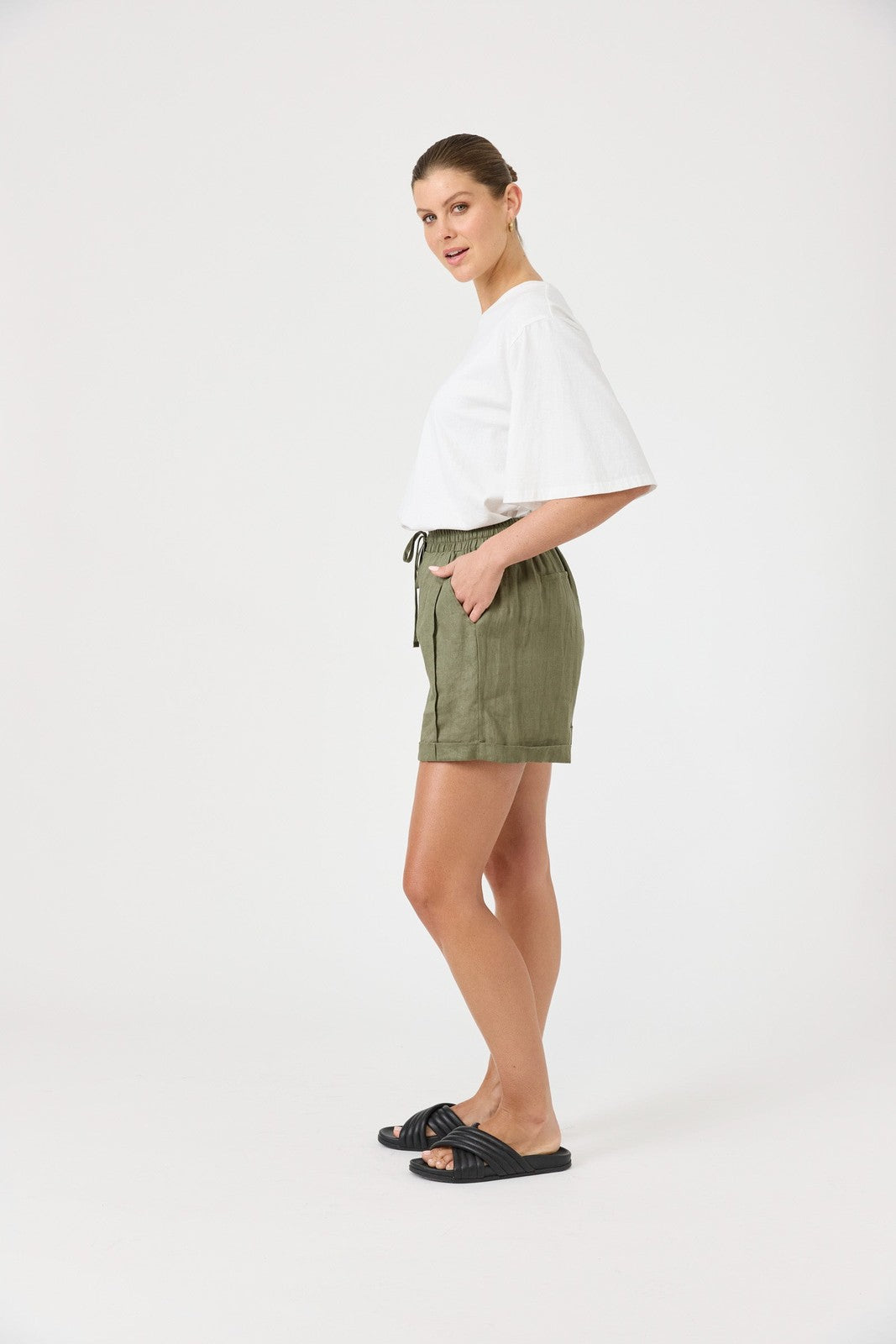 Eb & Ive Studio Short Khaki