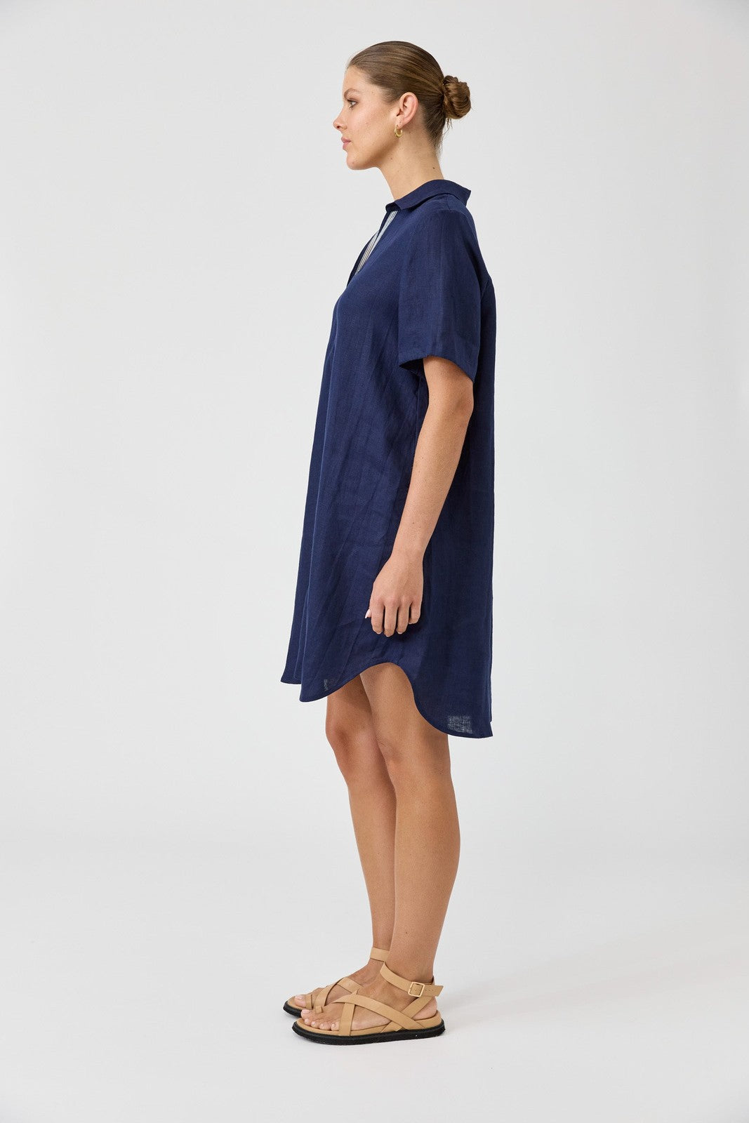 Eb & Ive Studio Short Shirt Dress Indigo