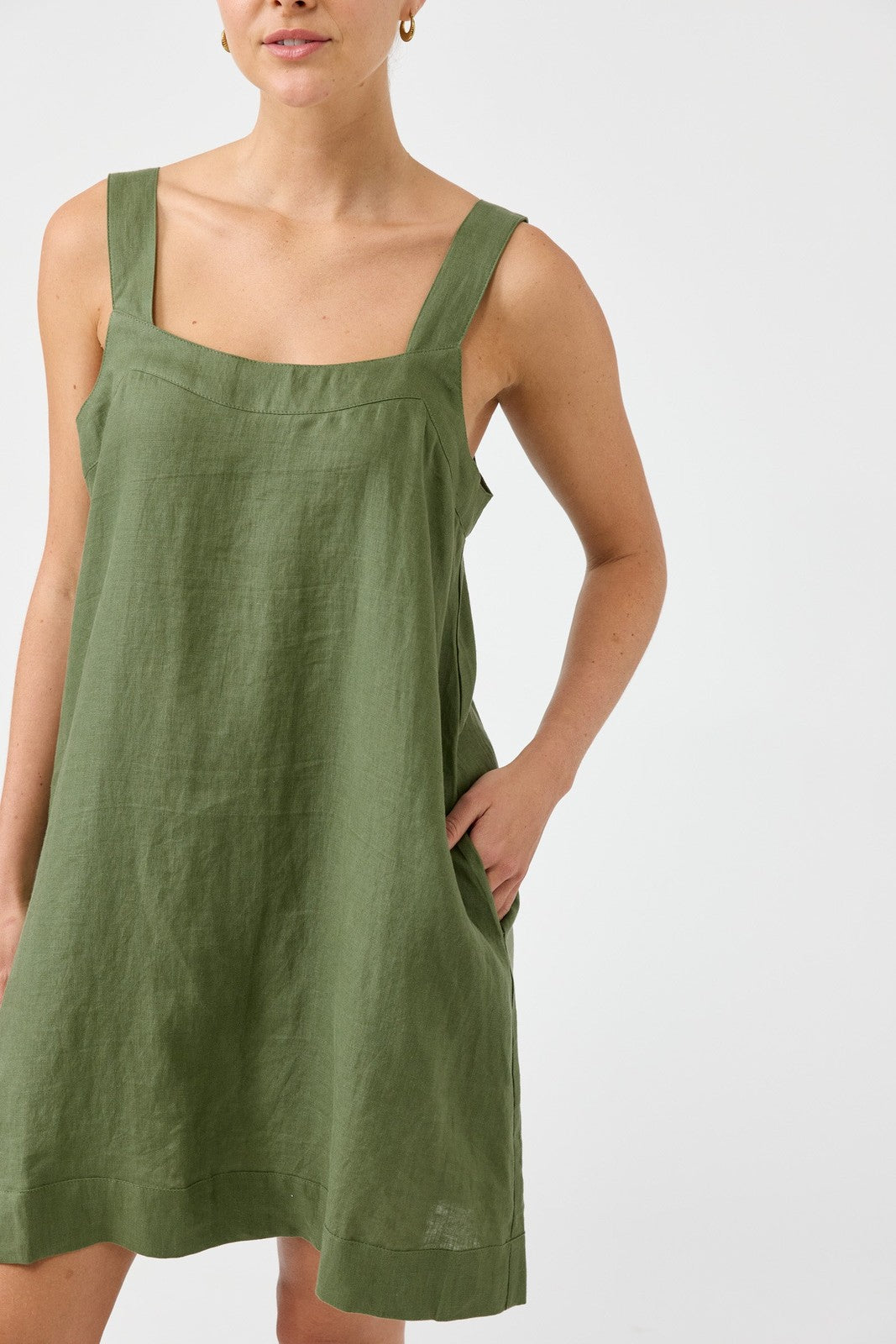 Eb & Ive Studio Short Tank Dress Olive
