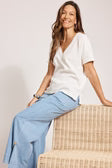 Eb & Ive Artemis V Knit Top White