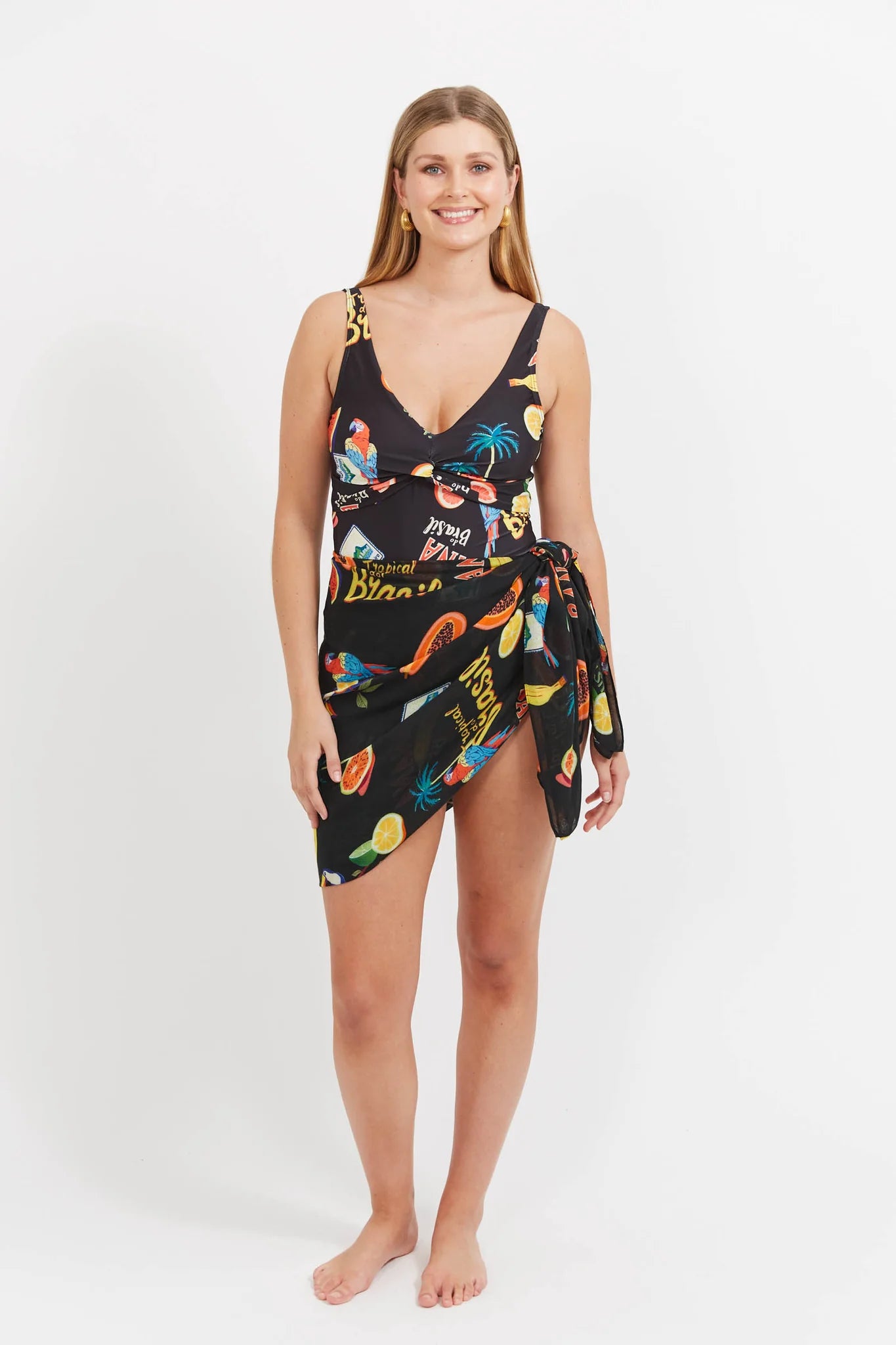 Haven Cabana Sarong Brasil Black