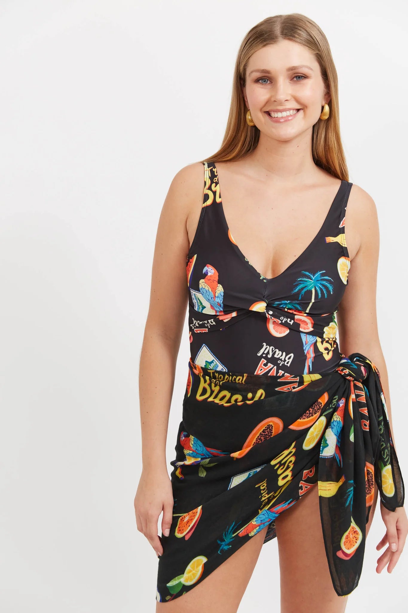 Haven Cabana Sarong Brasil Black