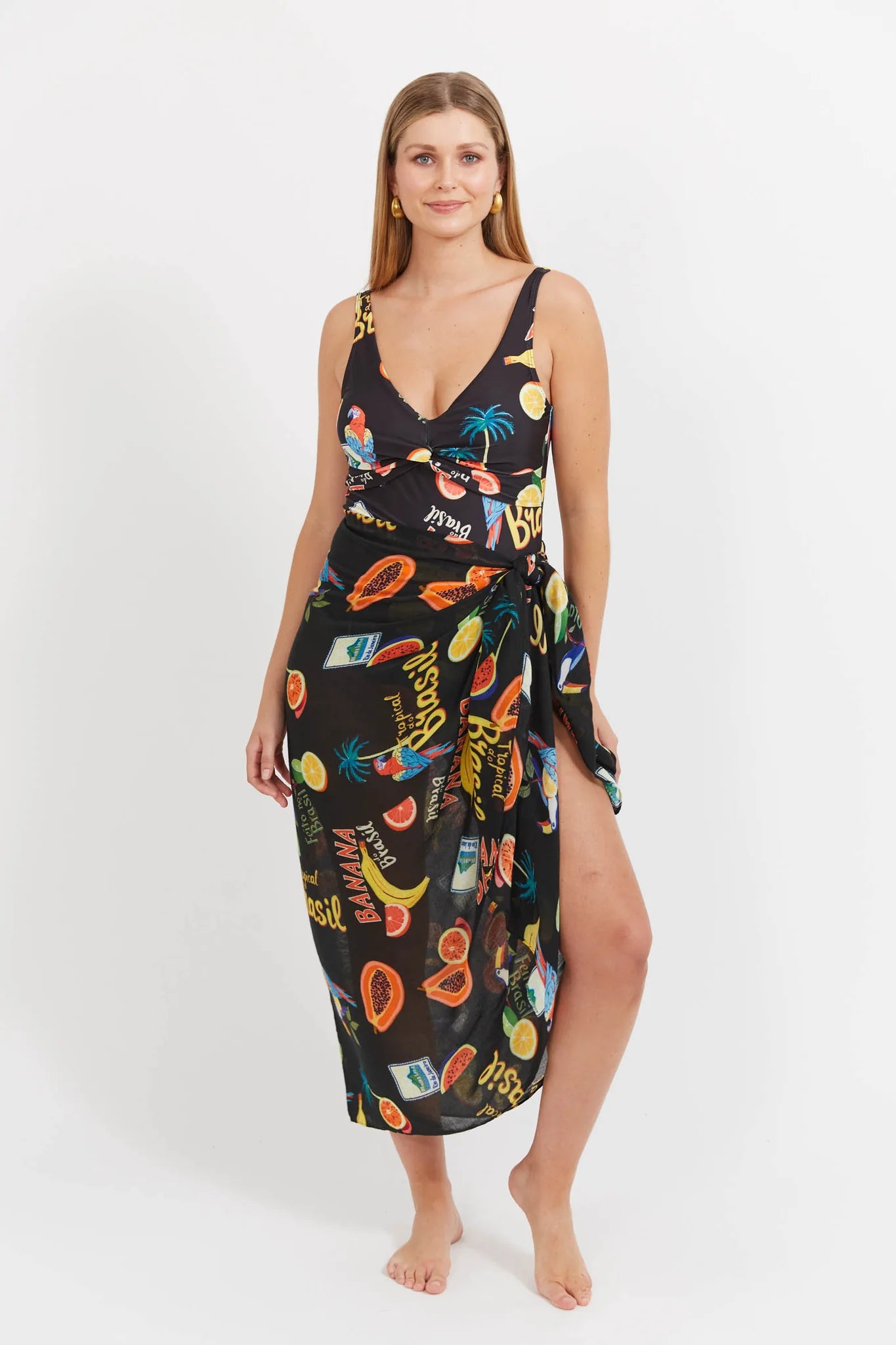 Haven Cabana Sarong Brasil Black