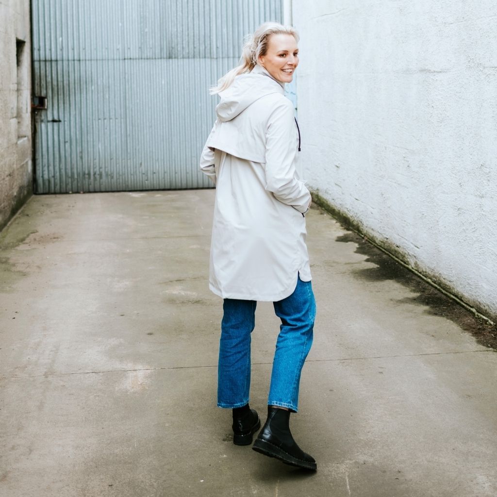 Moke Billie Raincoat Ice Crystal with Big Cat Blur Evie Kemp