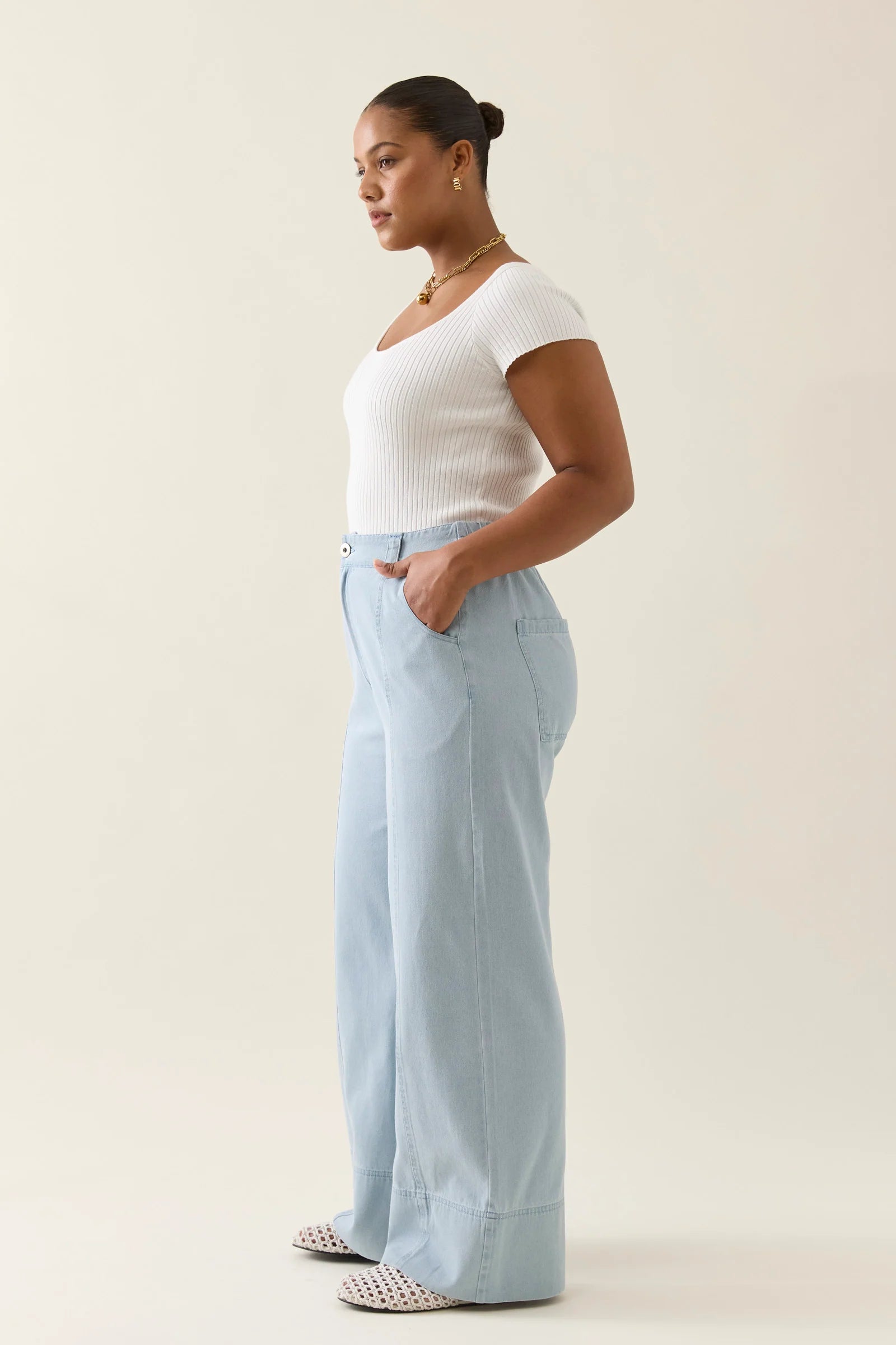 Isle of Mine Sofie Denim Pant Sky