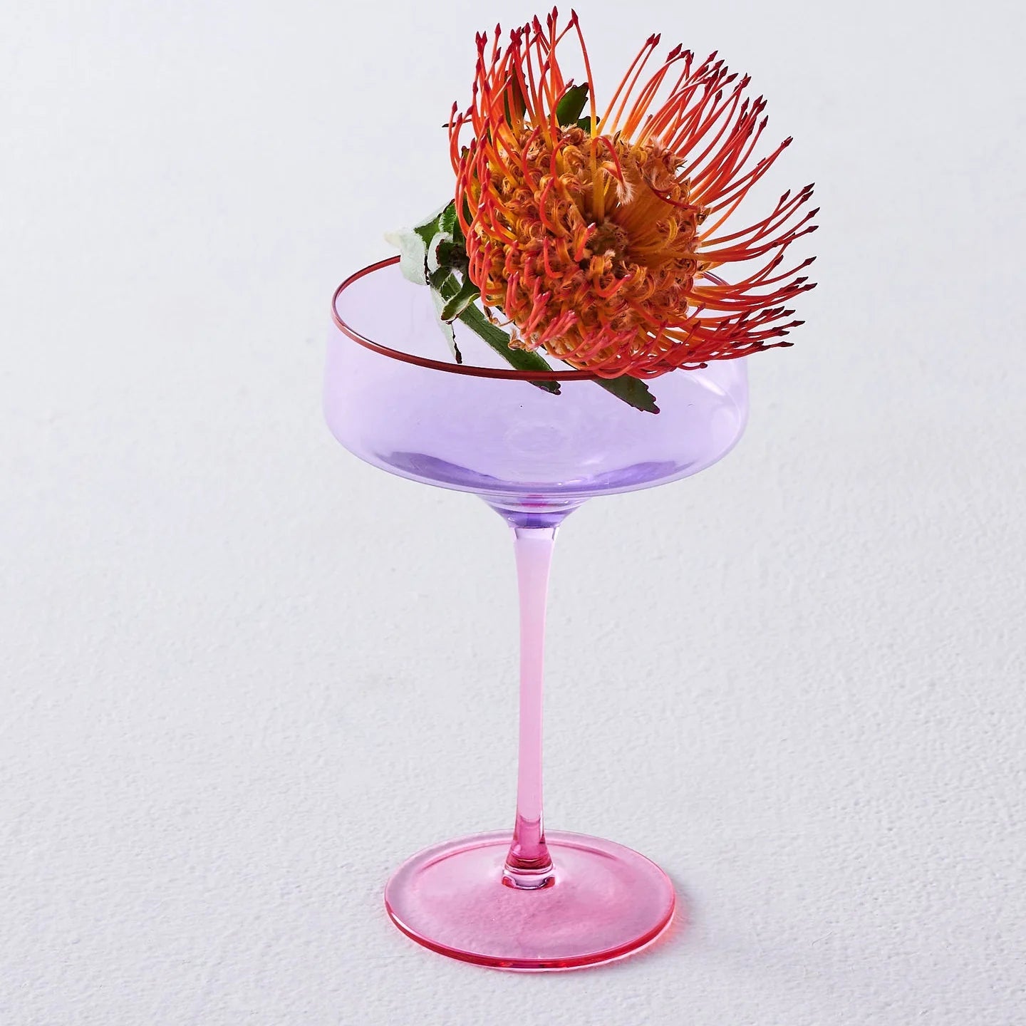 Kip & Co Lilac Colour Block Margarita Glass 2P Set