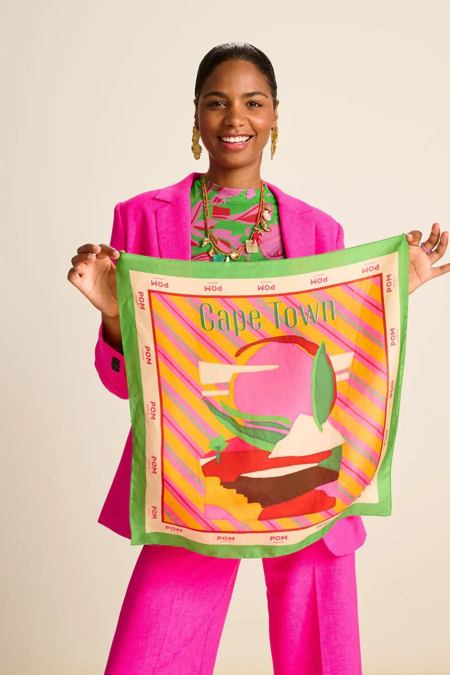 POM Cape Town Petite Silk Shawl