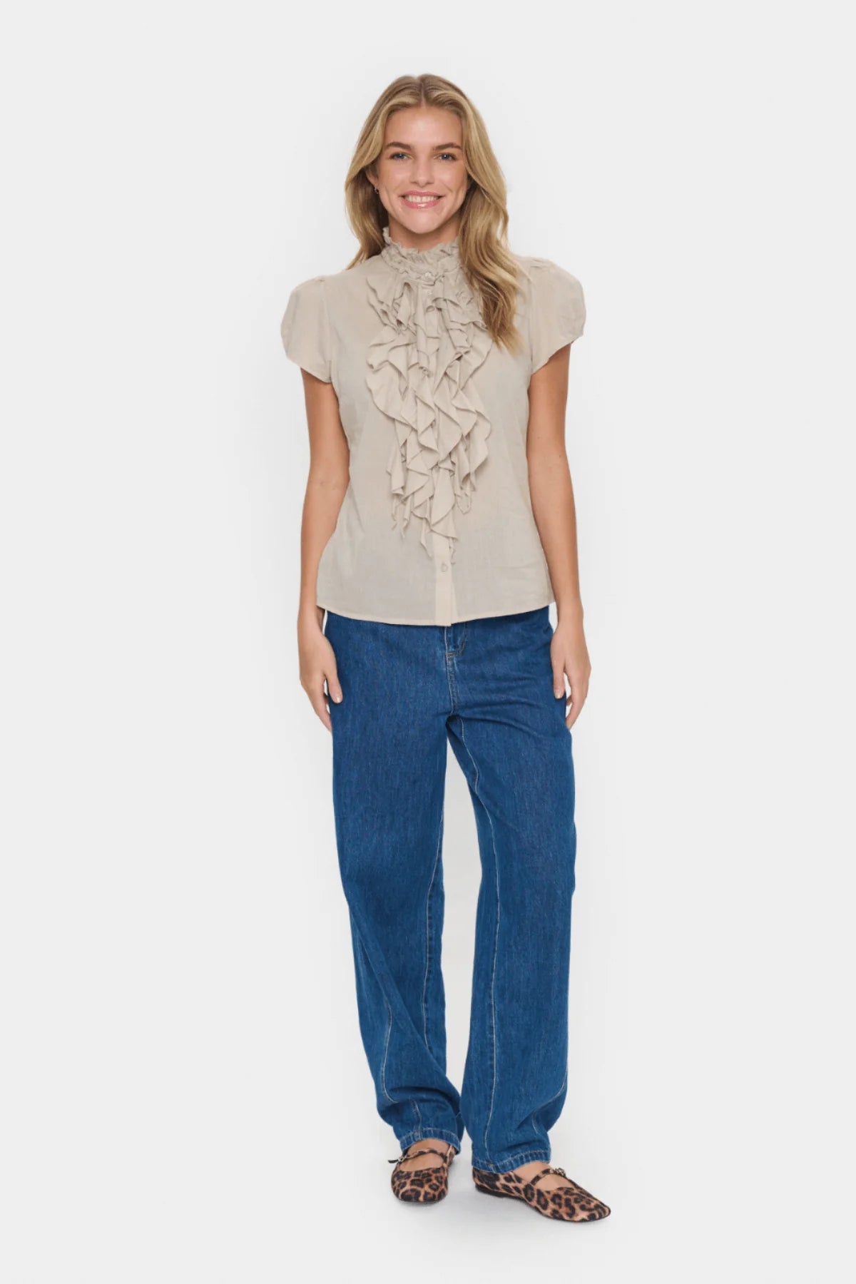 Saint Tropez Tilli SS Shirt Plaza Taupe