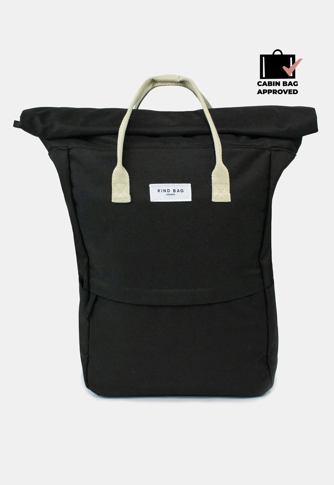 Kind Bag Large Hackney Backpack Pebble Black