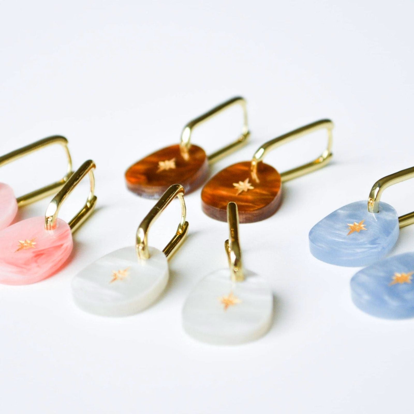 Hagen & Co Starlight Earrings Coral