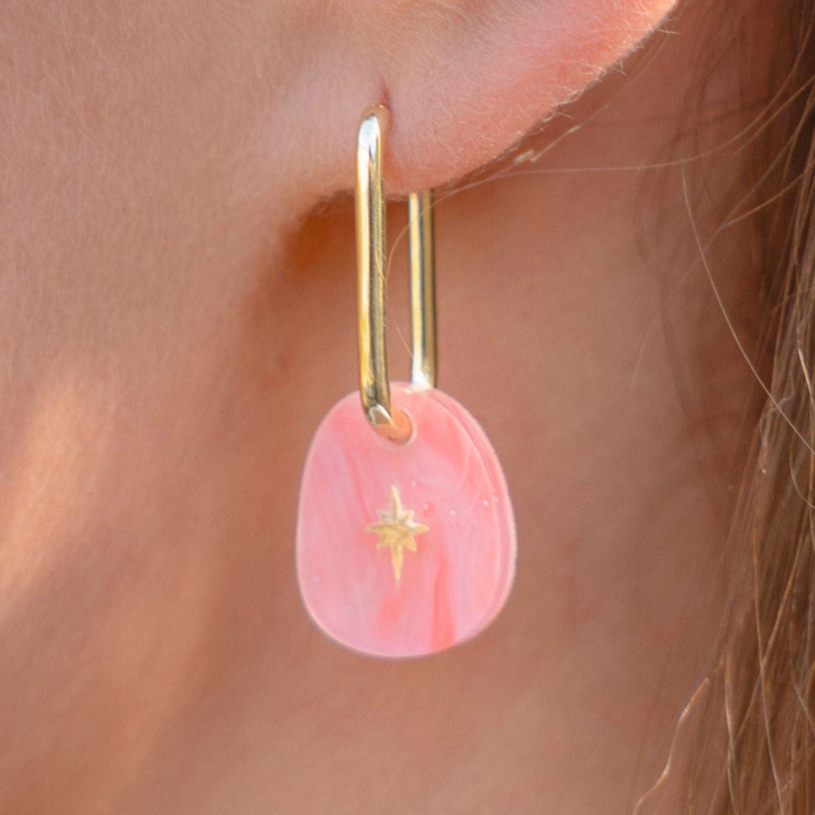 Hagen & Co Starlight Earrings Coral