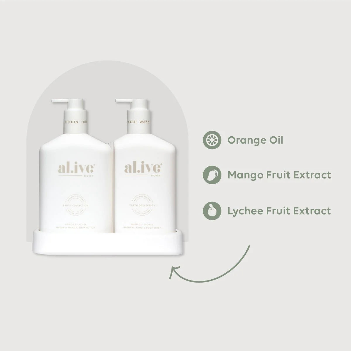 al.ive Wash + Lotion Duo: Mango + Lychee