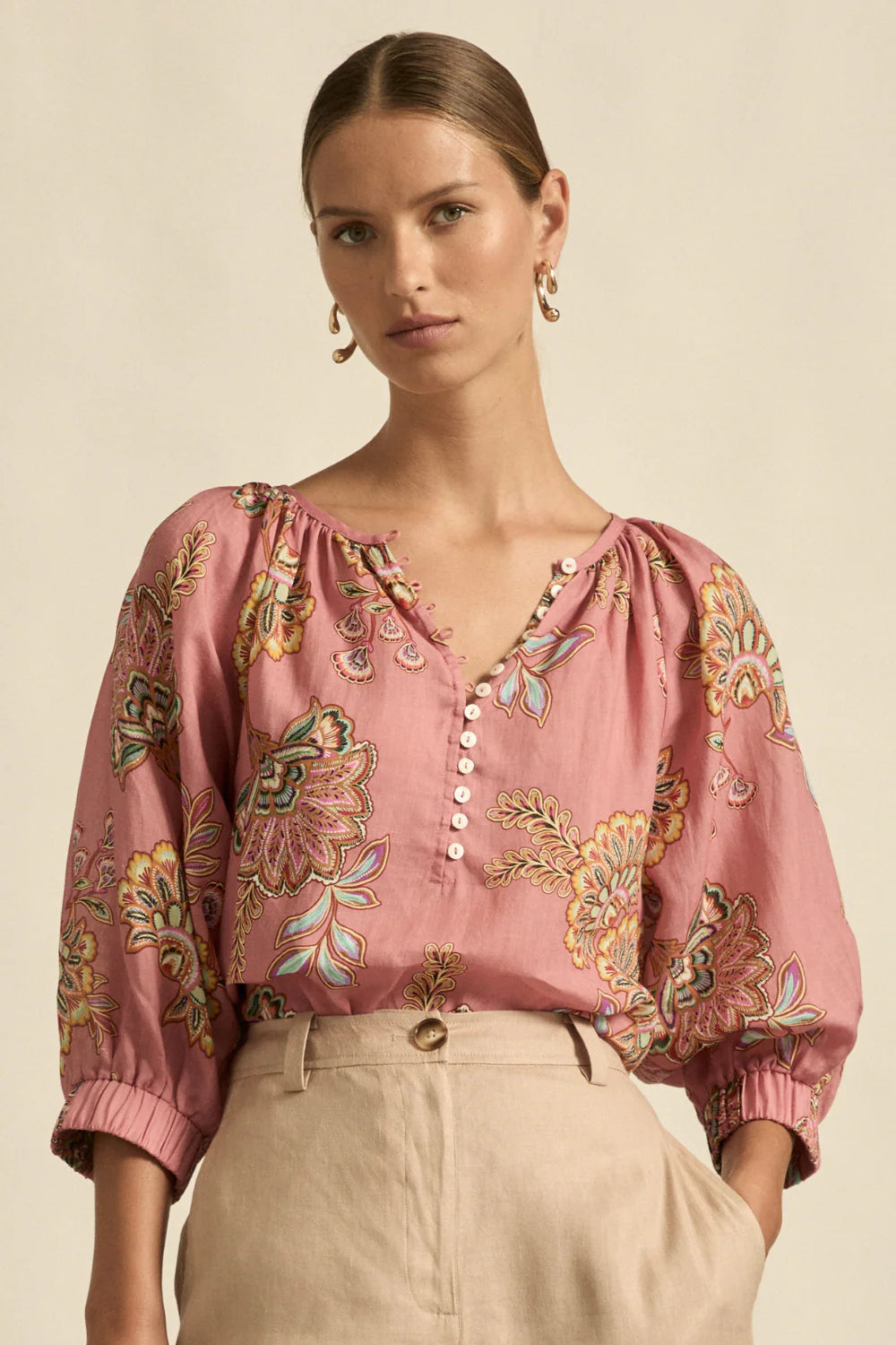 Zoe Kratzmann Tranquil Top Kgari Bloom