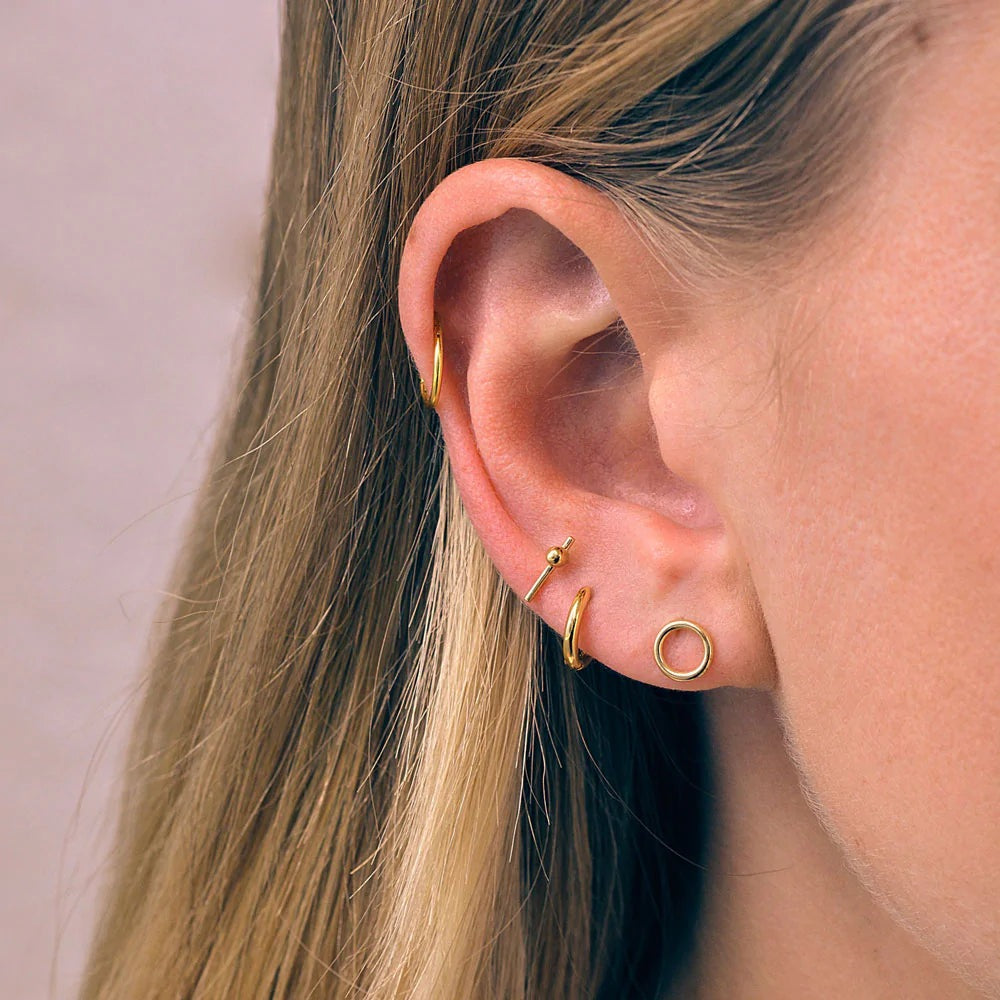 Linda Tahija Pivot Stud Earrings Gold