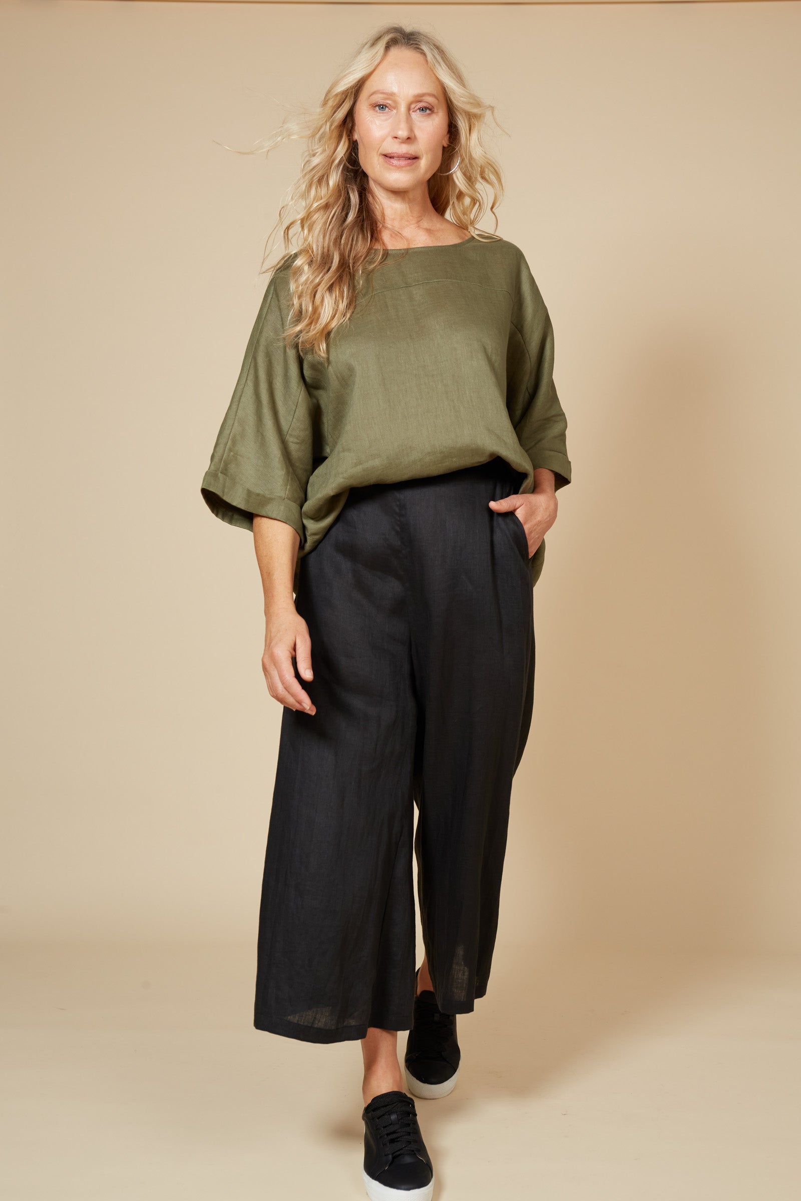 Eb & Ive Studio Crop Pant Ebony