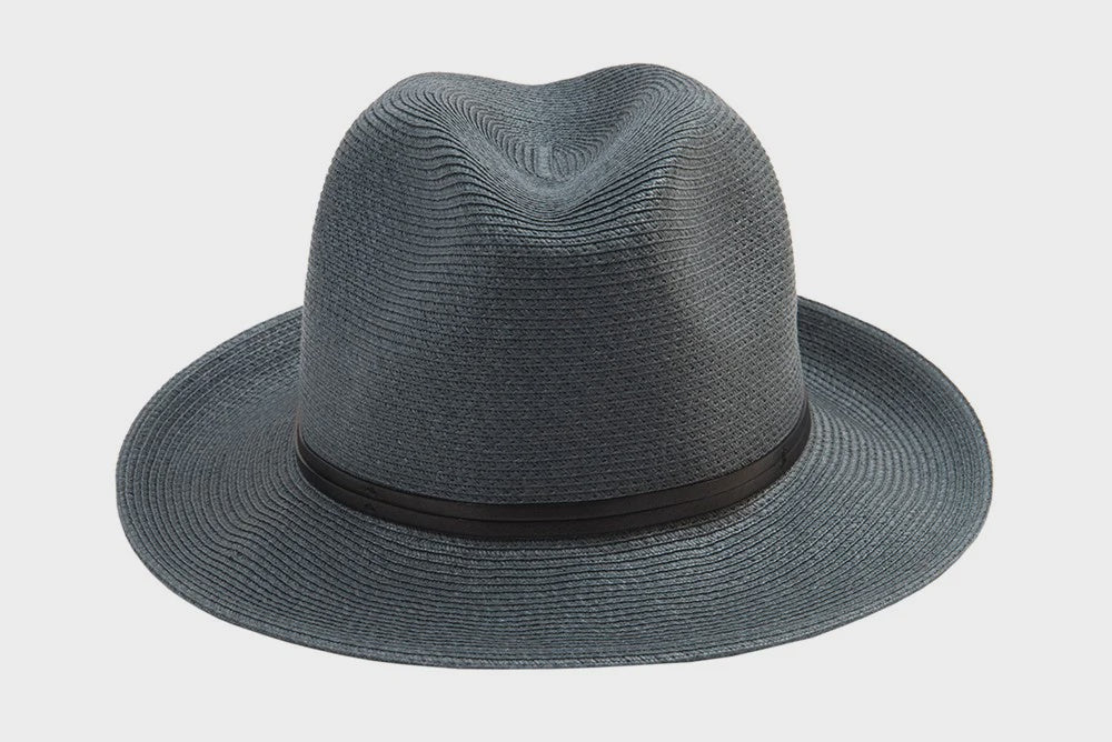 Borsalino Hat Leather Strap Slate