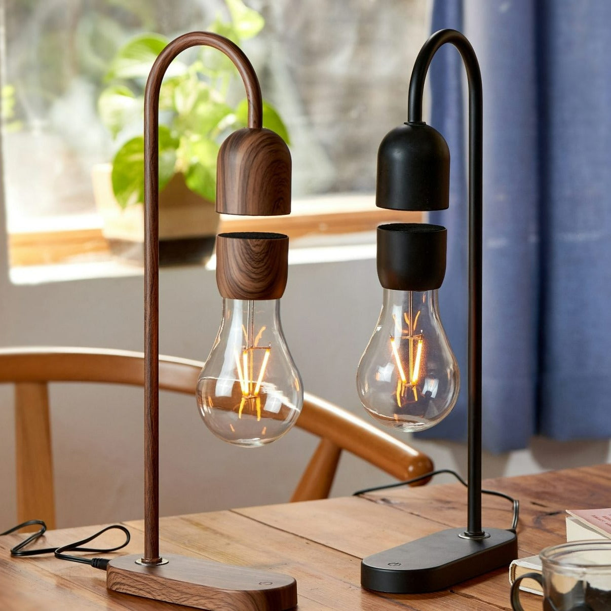 Gingko Evaro Lightbulb Lamp Walnut