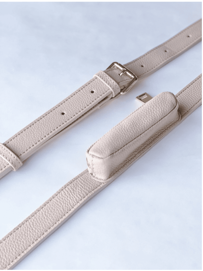 Holstere Cream Thicker Utility Strap with Lipstick Pouch