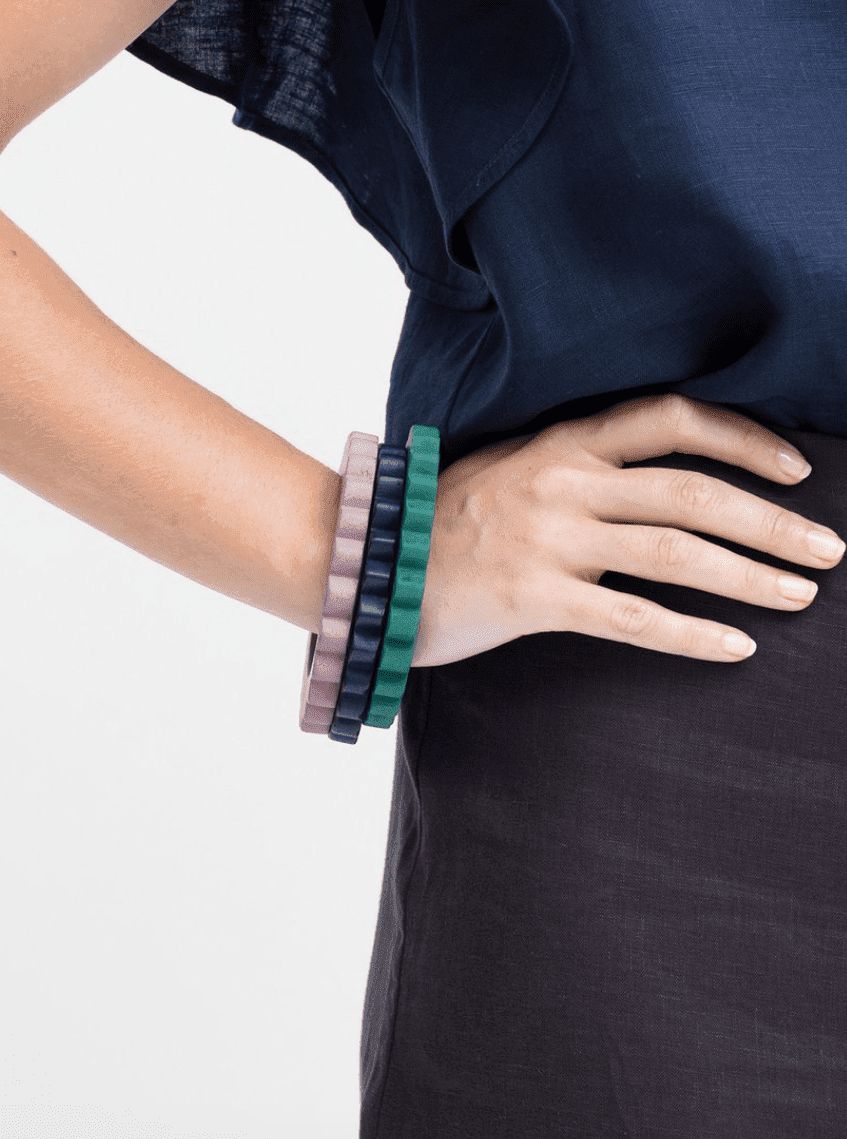 Elk Flor Bangle Navy