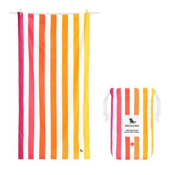 Dock & Bay Beach Towel Peach Sunrise L