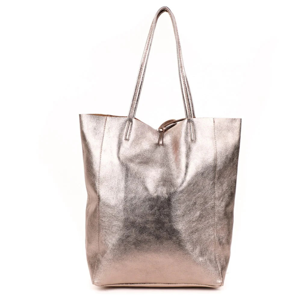 Maison Fanli Large Tote Metallic Champagne