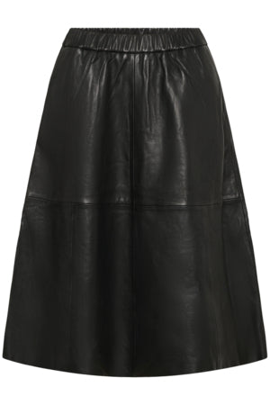 Karen by Simonsen Anja Leather Skirt Black - Sample