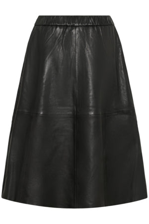 Karen by Simonsen Anja Leather Skirt Black - Sample