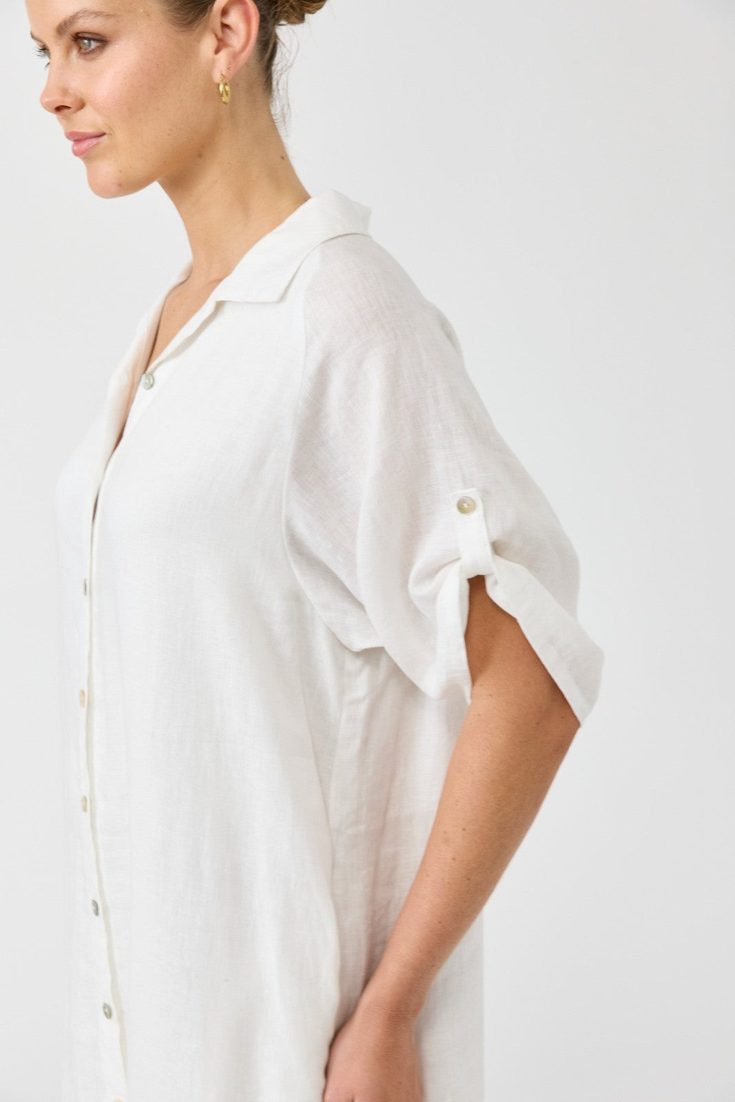 Eb & Ive Studio Shirt Dress Salt