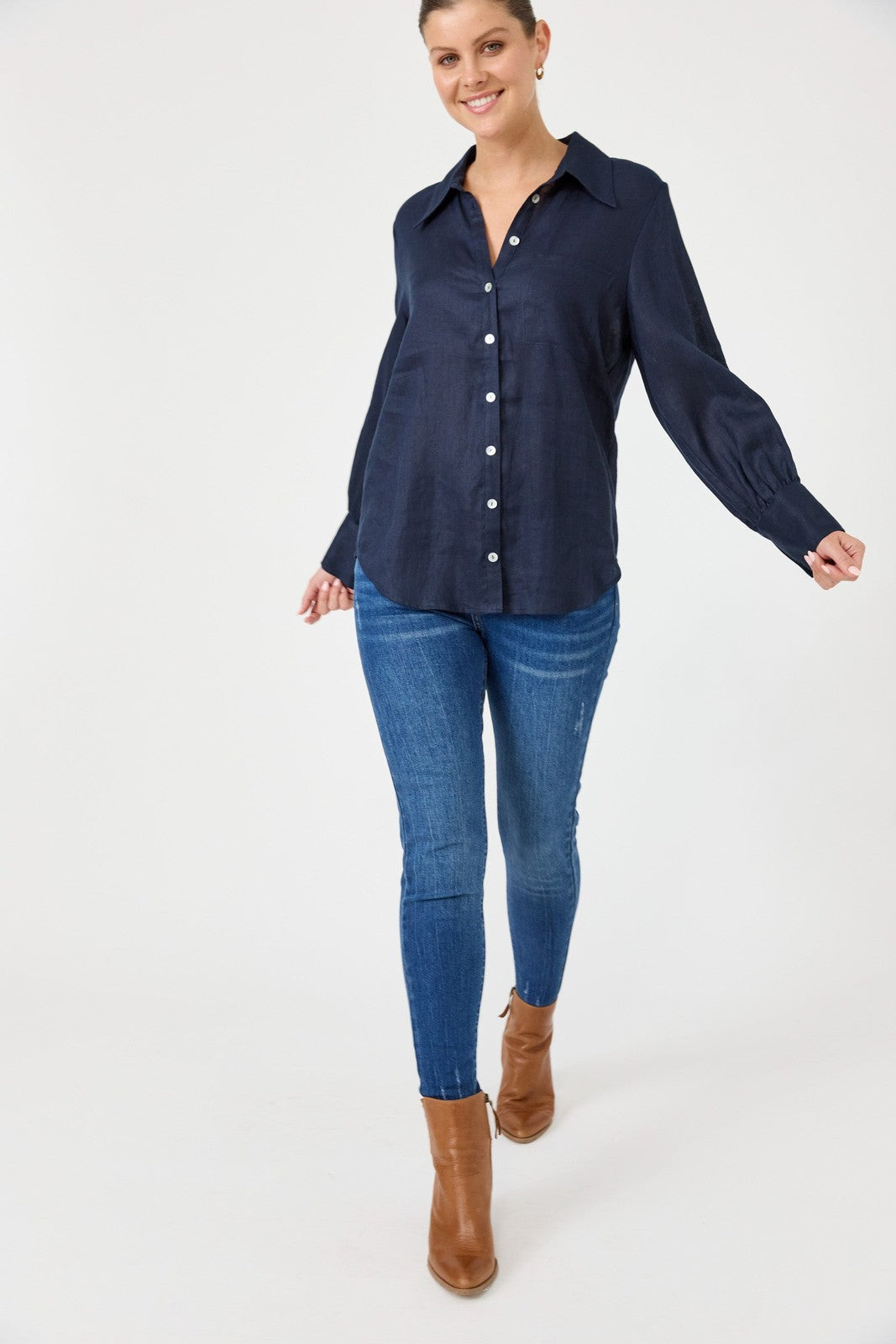 Eb & Ive Studio Shirt Navy