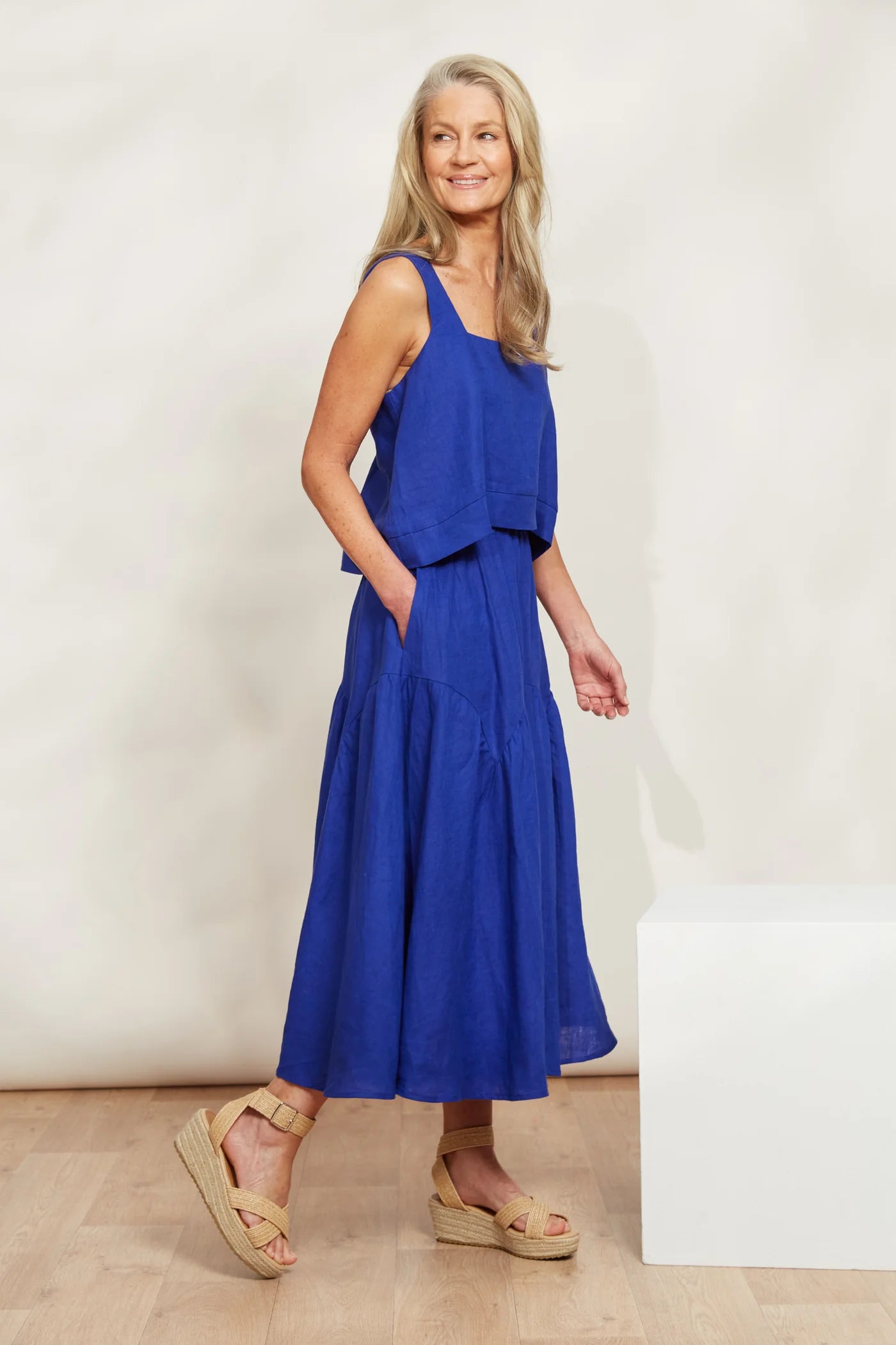 Eb & Ive Halcyon Skirt Cobalt