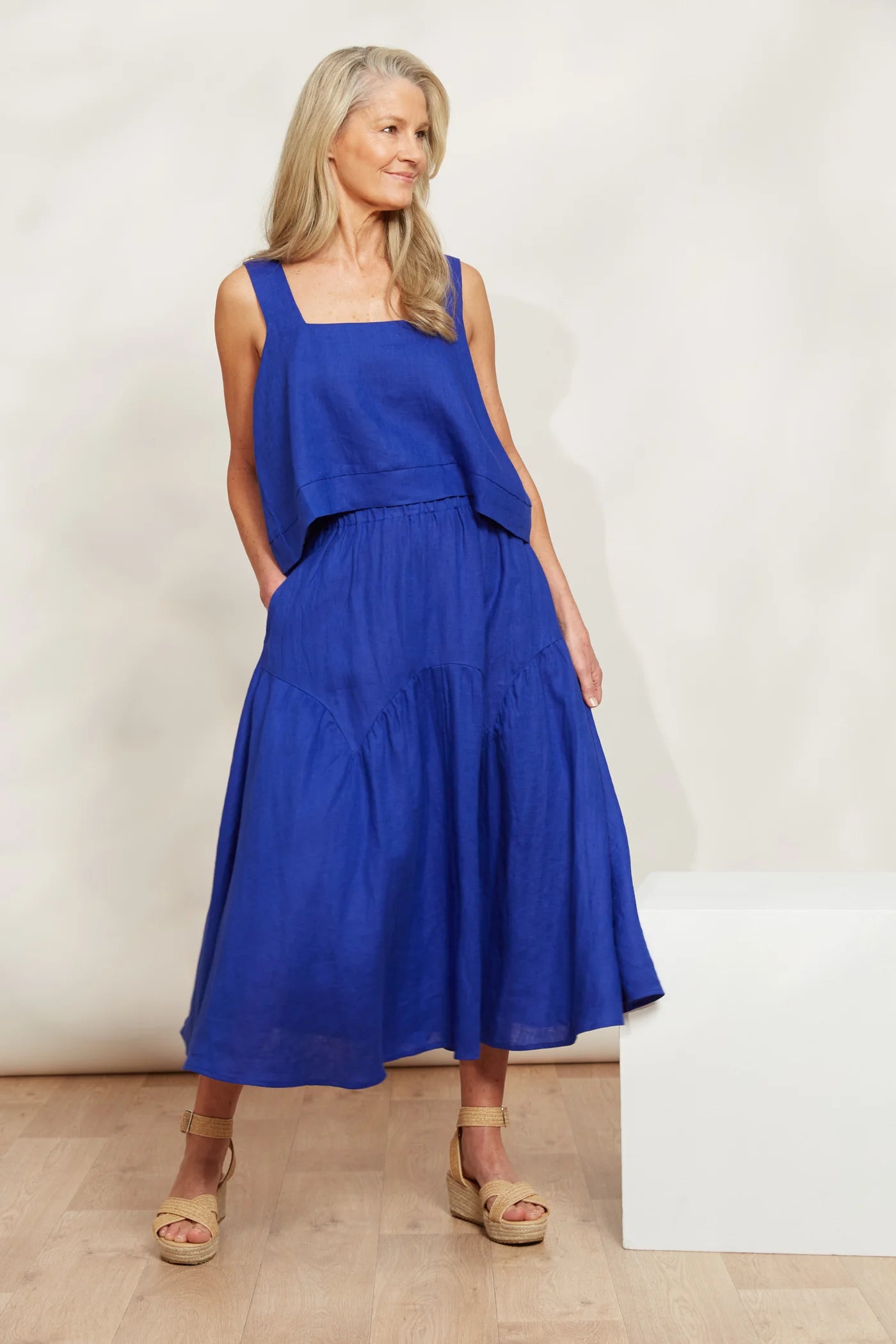 Eb & Ive Halcyon Skirt Cobalt