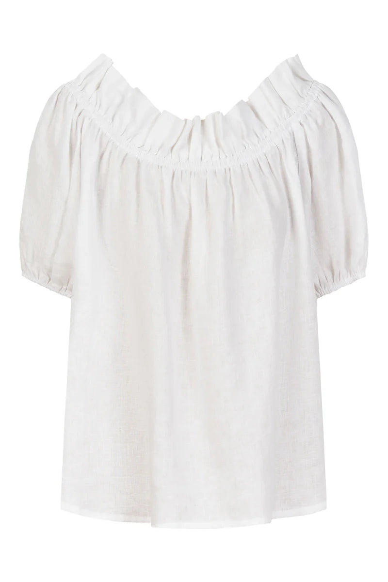 Eb & Ive Halcyon Ruched Top Opal