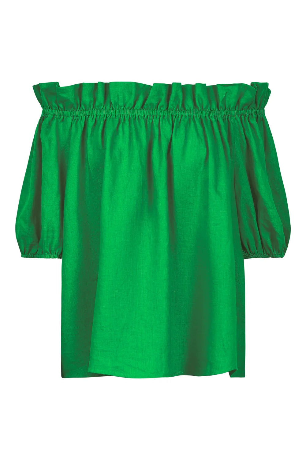 Eb & Ive Halcyon Ruched Top Emerald