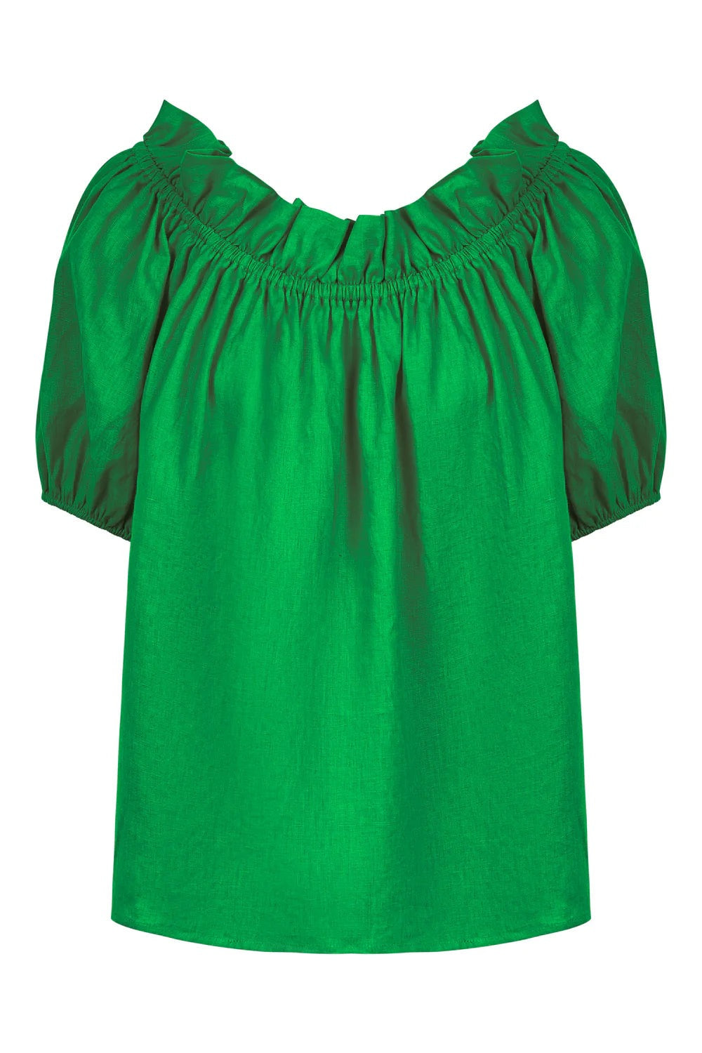 Eb & Ive Halcyon Ruched Top Emerald