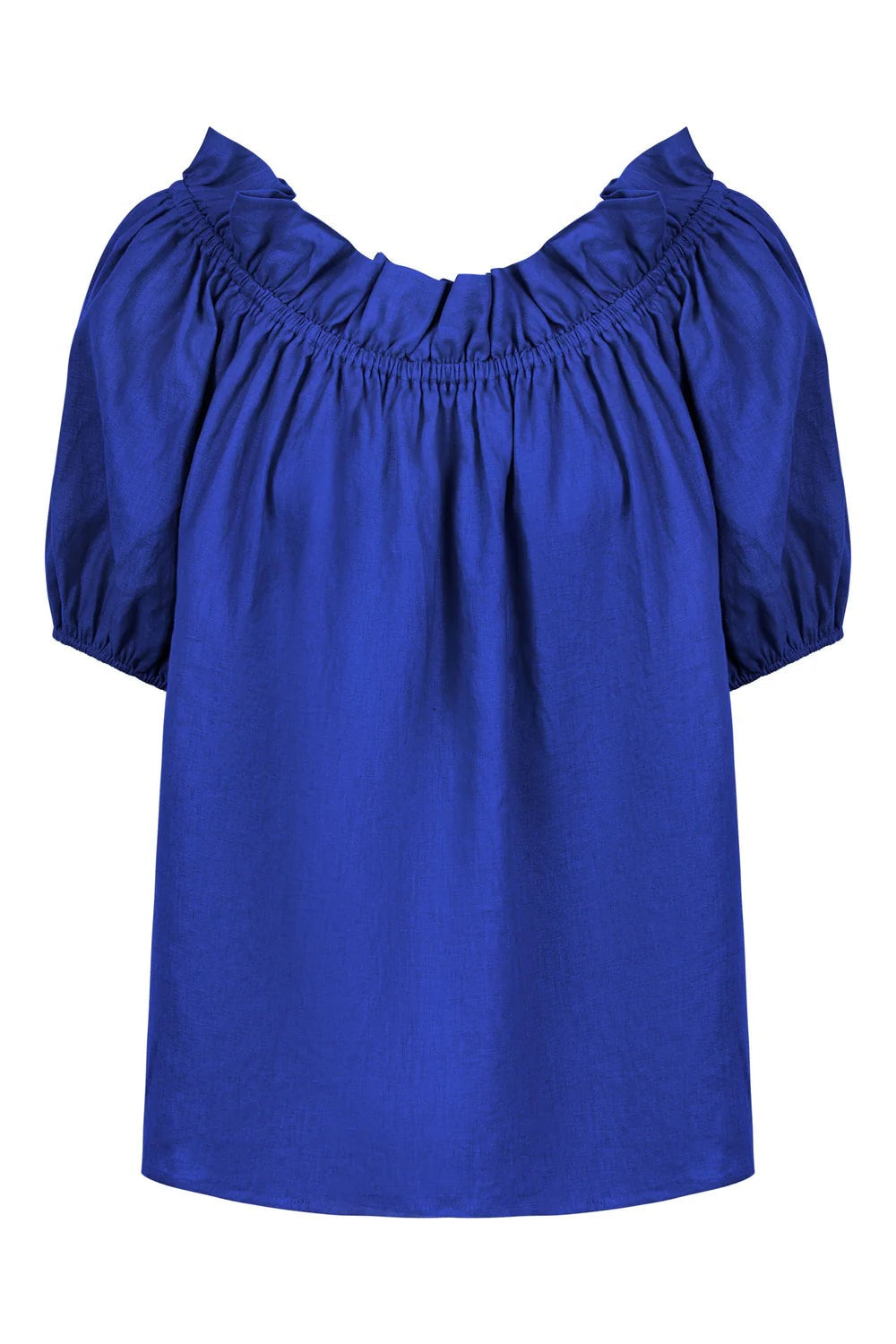 Eb & Ive Halcyon Ruched Top Cobalt