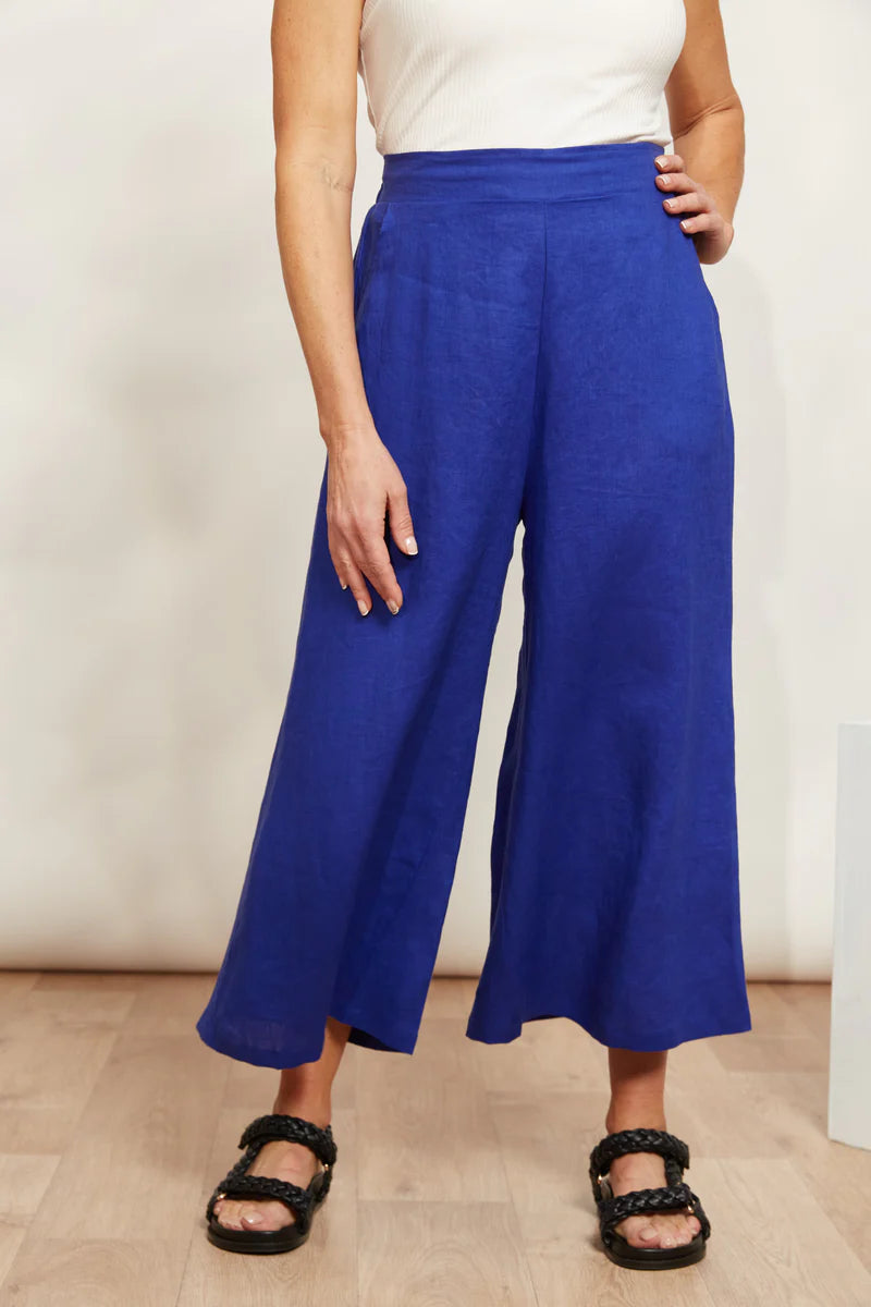 Eb & Ive Halcyon Crop Pant Cobalt