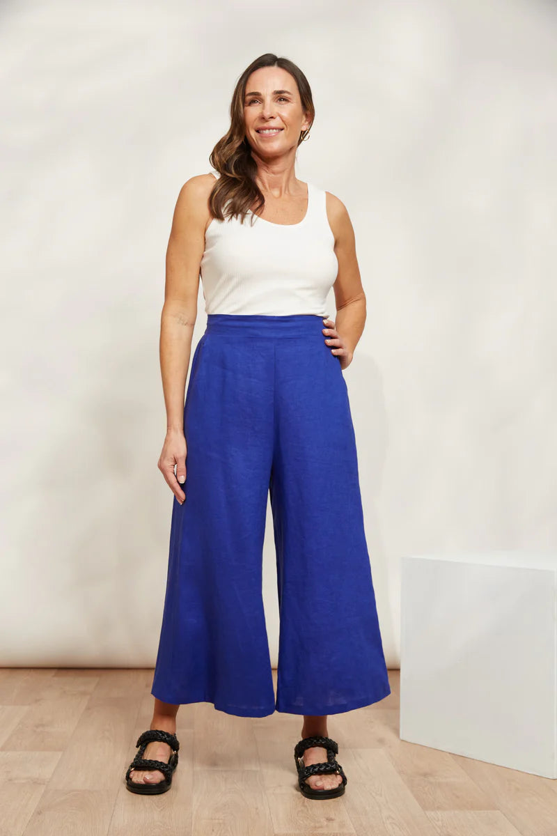 Eb & Ive Halcyon Crop Pant Cobalt