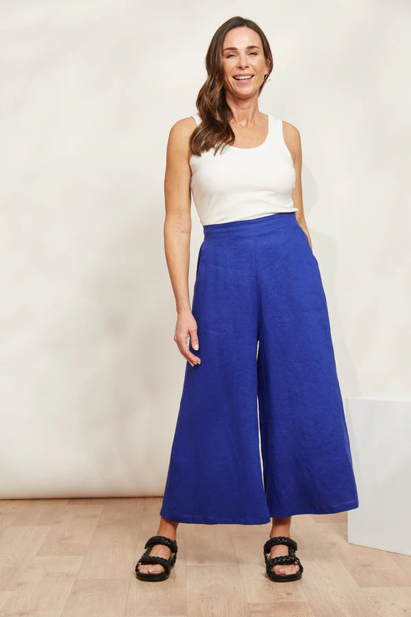 Eb & Ive Halcyon Crop Pant Cobalt