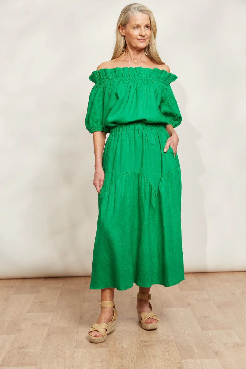 Eb & Ive Halcyon Skirt Emerald