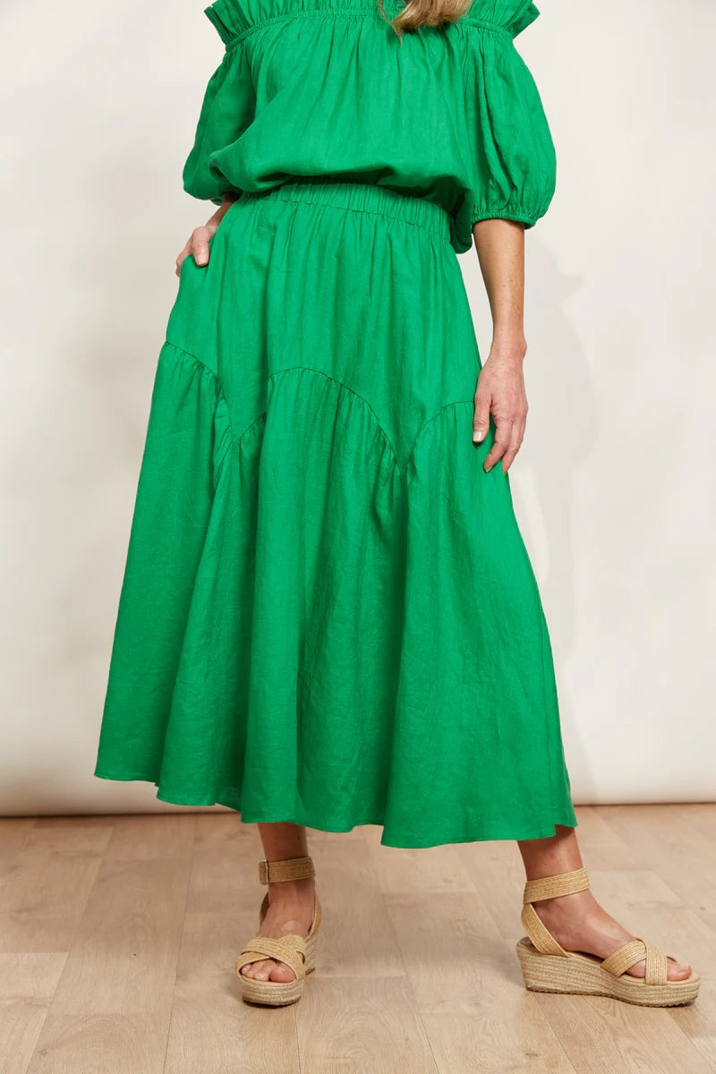 Eb & Ive Halcyon Skirt Emerald